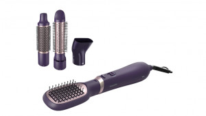 Perie cu aer cald Philips Seria 3000 BHA313/00, 800W, tehnologie cu ioni, 4 accesorii, diametru perie 38mm, setare temperatura de ingrijire si aer rece, infuzata cu ulei de argan