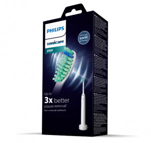 Periuta de dinti sonica electrica Philips Sonicare Seria 2100 HX3651/13, 31000 miscari/minut, Cronometru Quadpacer si SmarTimer, Design ergonomic subţire, 1 capat de periere, Alb - Img 2