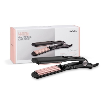 Placa pentru creponat parul BaByliss 2165CE, 210 °C, Turmalina-Ceramica, Negru - Img 5