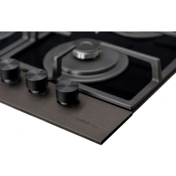 Plita incorporabila Tornado Eclipse, autoaprindere integrata, supapa de siguranta, latime 60 cm, Dark Inox - Img 3
