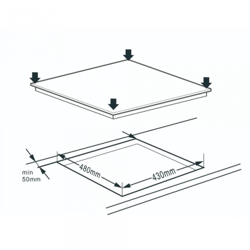 Plita incorporabila vitroceramica Samus PSVE-43BG1 - Img 2