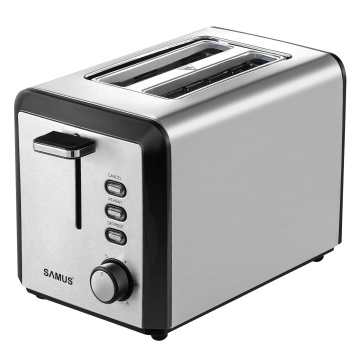 Prajitor de paine Samus BUENO, 800 W, 2 fante, 6 trepte de prajire, Dezghetare si reincalzire, Inox
