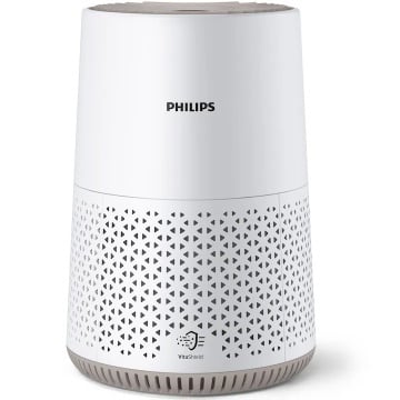 Purificator de aer Philips AC0650/10, CADR 150 mc/h, Filtru NanoProtect HEPA, Mod nocturn, Alb
