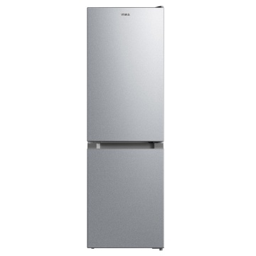 (Resigilat)Combina frigorifica VIVAX CF-174ELF S, Capacitate 174 L, Clasa E, Low Frost, Termostat reglabil, Iluminare LED, Usi reversibile, Înalțime 150 cm, Argintiu