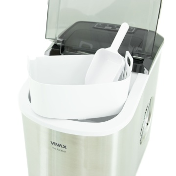 (Resigilat) Masina de gheață Vivax IM-122T, Putere 240 W, Rezervor de apă 2.2 l, Rezervor de gheață 0.7 l, Creaaza cuburi intre 6 - 13 minute, Marimi variabile ale cuburilor de gheață, Argintiu - Img 7
