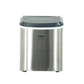 (Resigilat) Masina de gheață Vivax IM-122T, Putere 240 W, Rezervor de apă 2.2 l, Rezervor de gheață 0.7 l, Creaaza cuburi intre 6 - 13 minute, Marimi variabile ale cuburilor de gheață, Argintiu