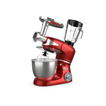 Robot de bucatarie Tesla KR600RA, 1000 W, 6 vitezebol inox 5 L, masina de tocat+blender, Rosu - Img 4