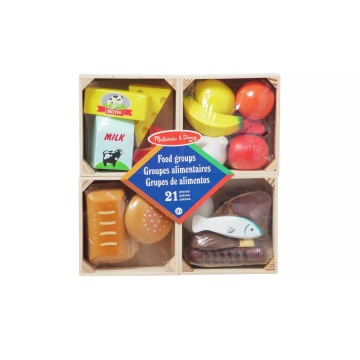 Set de joacă Melissa & Doug Sturdy Wooden Food Set 2 Ani+
