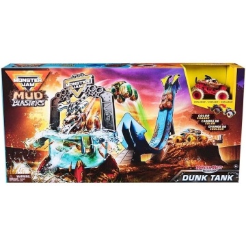 Set de joacă Monster Jam 1:64 Mud Blasters Dunk Tank, multicolor, 61x35x51cm - Img 1