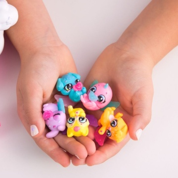Set figurine in cosulet, Hatchimals, Alive Neon Rainbow Basket - Img 7