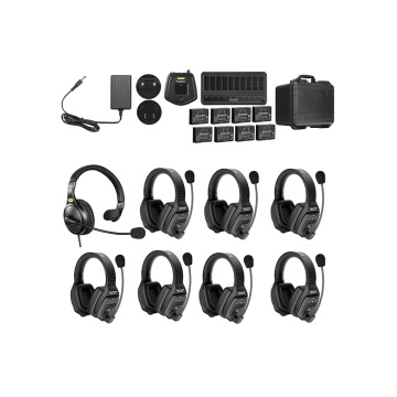 Solutie intercom stereo comp Saramonic WiTalk WT8D8xbat, 8 pers, Full-Duplex 1.9GHz, dual-ear