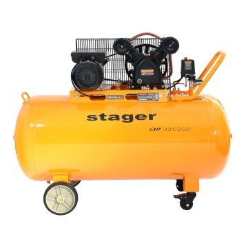 Stager Air 32C250 compresor aer, 250L, 10bar, 324L/min, monofazat, angrenare curea - Img 2