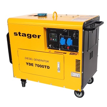 Stager YDE7000TD Generator insonorizat 5kVA, 20A, 3000rpm, monofazat, diesel, pornire electrica - Img 1