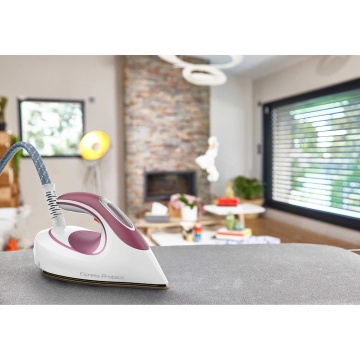 Statie de calcat Tefal Express Protect SV9201E0, 2800W, talpa Durilium Airglide, 7.5 bari, jet de abur 530 g/min, rezervor apa 1.8L, colector anticalcar, alb/mov - Img 11