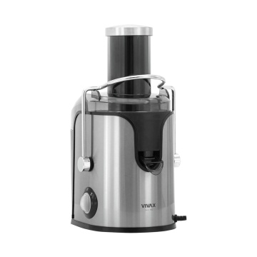 Storcator de fructe si legume, VIVAX AJ-800, putere 800 W, diametru tub 7.5 cm, recipiente de suc si pulpa, Inox, Argintiu - Img 6