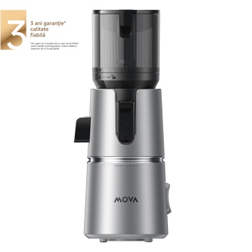Storcator MOVA SJ10 Slow Juicer cu sistem de presare a fructelor, 200W, Argintiu