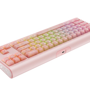 Tastatura mecanica gaming HAVIT KB896L x VKS, USB-C, 350mA, Cablu 1.2m, 5V, Iluminare RGB, 360 x 132 x 40 mm , Roz - Img 4