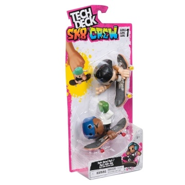 Tech Deck, SK8 Crew, set 2 mini placi de skateboard cu 2 figurine, model 3 - Img 1