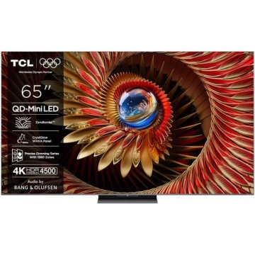 Televizor Mini LED TCL 65Q8C, 164 cm, Google TV, Ultra HD 4K, Clasa D, Negru