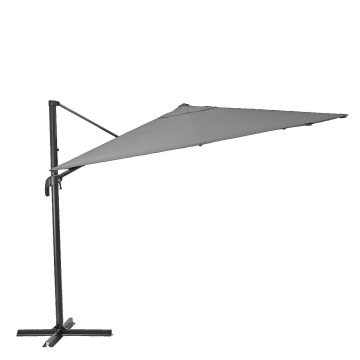 Umbrela terasa, aliminiu/otel/poliester, 286 x 286 cm, H 264 cm, gri - Img 5