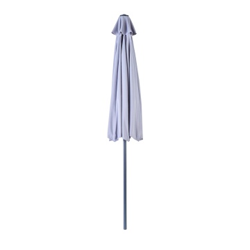 Umbrela terasa, aluminiu/poliester, 268 x 135 cm, H 235 cm, gri deschis - Img 5