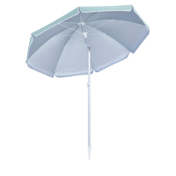 Umbrela terasa, aluminiu/poliester, Ø 200 cm, H 215 cm, verde deschis - Img 2
