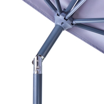 Umbrela terasa, de perete, aluminiu/poliester, 262 x 135 cm, H 240 cm, gri - Img 8