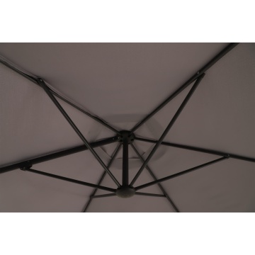 Umbrela terasa, otel/poliester, 290 x 290 cm, H 235 cm, gri - Img 7
