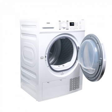 Uscator de rufe VIVAX CDR-0816SHP, Pompa de caldura, 8 kg, Clasa A++, Display LED, Start intarziat, Anti-sifonare, Uscare ajustabila, 16 programe, Alb - Img 9