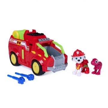 Vehicul de salvare cu figurina, Paw Patrol, Dino Rescue Fire Truck, Marshall - Img 10