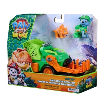 Vehicul de salvare cu figurina, Paw Patrol, Dino Rescue Recycler, Rocky - Img 9