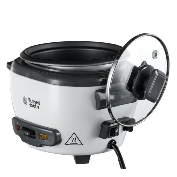 Aparat de gatit orez Russell Hobbs Medium 27030-56, 300 W, 1.4 L, mentinere automata la cald, alb/negru - Img 5
