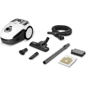 Aspirator cu sac Karcher VC 2, 1.198-035.0, 700W, 2 l, Tub telescopic din metal, HEPA 13, accesorii, Alb/Negru - Img 4