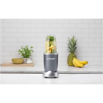 Blender Nutribullet Original 0C22300067, 600 W, 1 viteza, cupa inalta 0.7l, Argintiu - Img 2