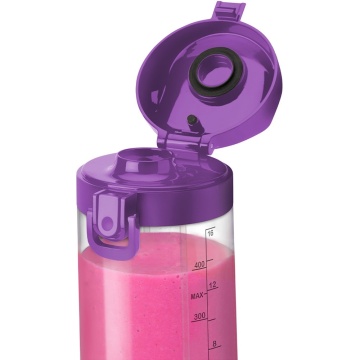 Blender portabil Nutribullet® NBP003PU, Cupa 475 ml, USB-C, Mov - Img 5
