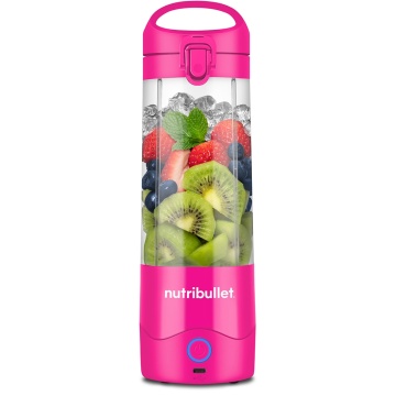 Blender portabil Nutribullet NBP003BP, 475 ml, USB‑C, roz - Img 2