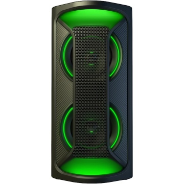 Boxa Portabila Activa Akai Party Speaker 200, 40W, Bluetooth, USB, Radio FM, Lumini LED, Negru