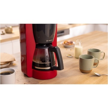 Cafetiera Bosch My Moment TKA2M114, 1.37 l, cana sticla, sistem antipicurare, oprire automata, rezervor de apa detasabil, cu sistem de umplere usoara, Rosu - Img 4