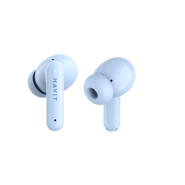 Casti HAVIT TW967, Bluetooth 5.1, TWS, In-Ear, Control tactil, Albastru deschis - Img 9