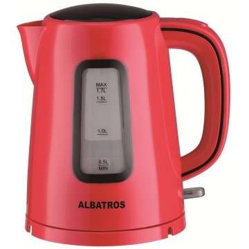 Fierbator Albatros Elegance, 2200 W, 1.7 L, element de incalzire inox, fara fir, oprire automata