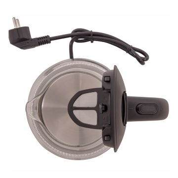 Fierbator Vivax WH-100G 1100W 1 Litru Iluminare LED Vas Sticla Negru - Img 5