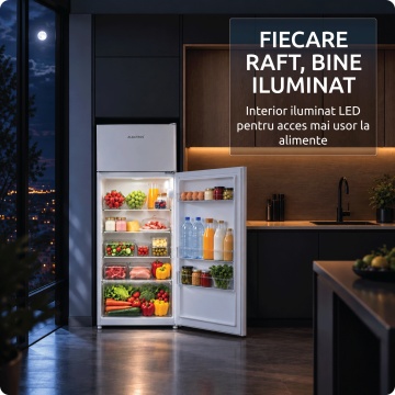 Frigider Albatros FA285IME, 206 L, Motor Inverter, Congelator 37 L, Clasa E, Alb - Img 9