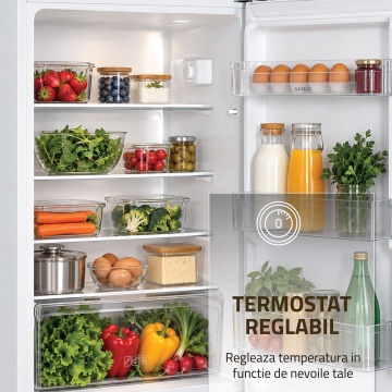 Frigider cu doua usi Samus SW286IE, 206 L, Motor Inverter, Clasa E, Dezghetare automata, Alb - Img 12