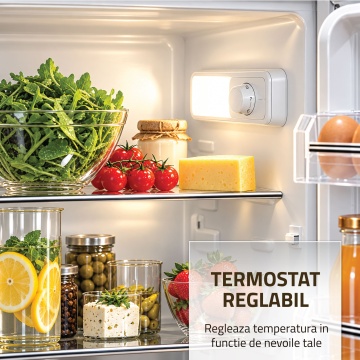 Frigider incorporabil cu 2 usi Samus SDBI299IE, 205 L, Motor Inverter, Clasa E, Accesorii de montaj incluse, Alb - Img 10