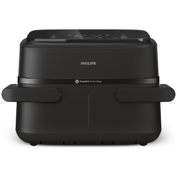 Friteuza cu aer cald Philips NA150/00, 6 programe, 2 cosuri, 7.1 l, Negru