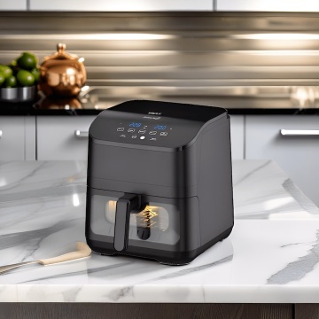 Friteuza cu aer cald Vivax DFA-617DB, 1500W, 6L, temperatura reglabila pana la 200°C, cronometru, tava antiaderenta, protectie la supraincalzire, negru - Img 4