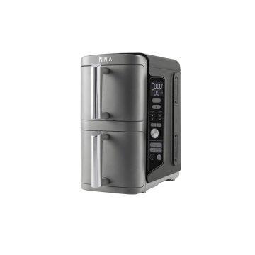 Friteuza dubla cu aer cald Ninja Double Stack 9.5L2470W, argintiu - Img 4