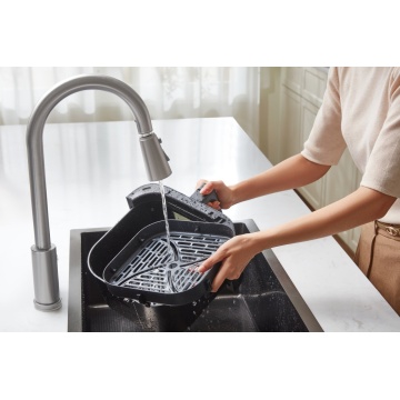 Friteuza Mova AeroChef FD10 Pro, Putere 1800 W, Capacitate bol 6 l, Tehnologie Dual HeatSync™, Temperaturi 50–230 °C, Sistem 360° Hot Poly-Air™, Ecran Tactil, 11 Programe, Negru - Img 18