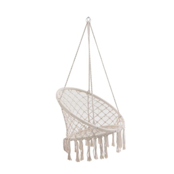 Hamac tip scaun, otel/textil, Ø 82 x 131 cm, bej