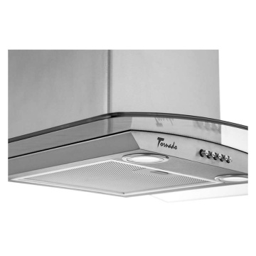 Hota tip Cupola Tornado Eva 1200 (60) LED, 1 motor Turbo, latime 60 cm, 3 viteze, absorbtie 1200 m3/ora, filtru anti-grasimi aluminiu 5 straturi, Inox - Img 2